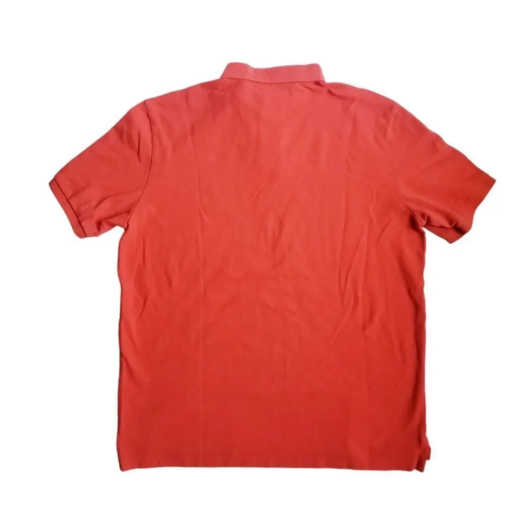 Polo by Ralph Lauren Orange Classic Fit Mesh Polo Shirt Size Large 6 0264